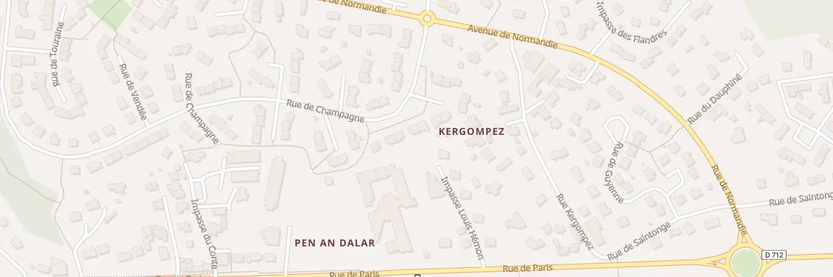 Plan du 92 Rue de Champagne à Guipavas