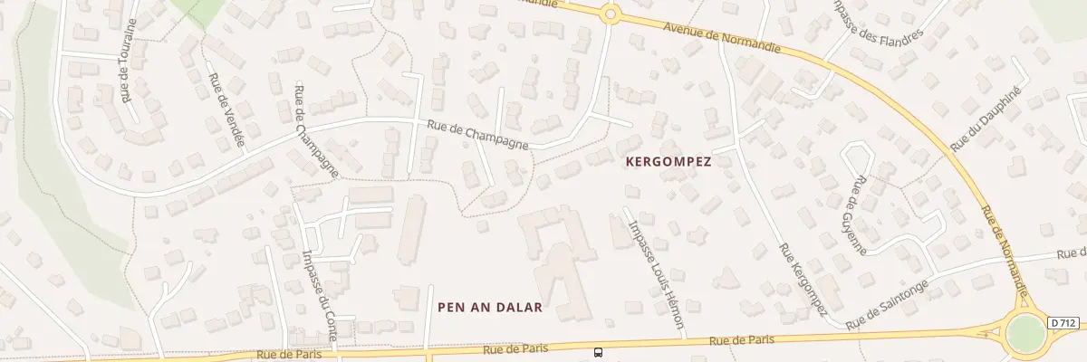 Plan du 86 Rue de Champagne à Guipavas