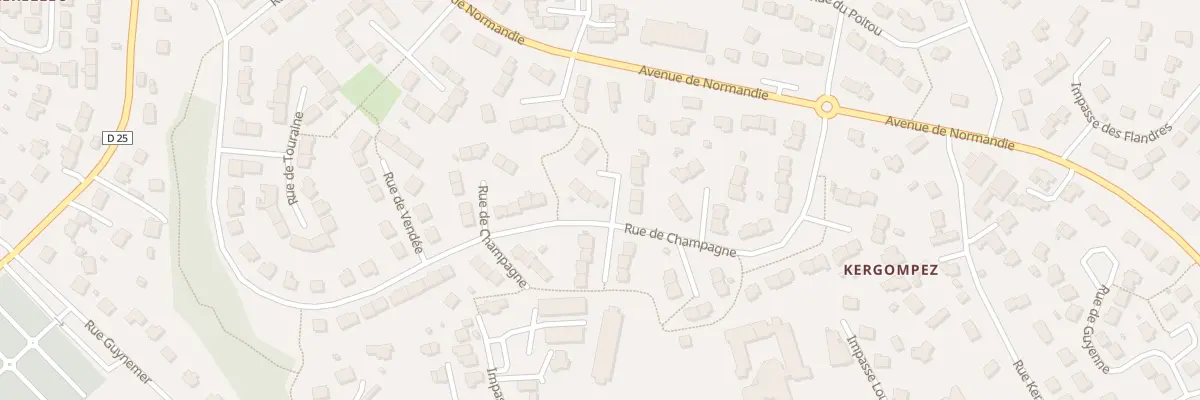 Plan du 63 Rue de Champagne à Guipavas