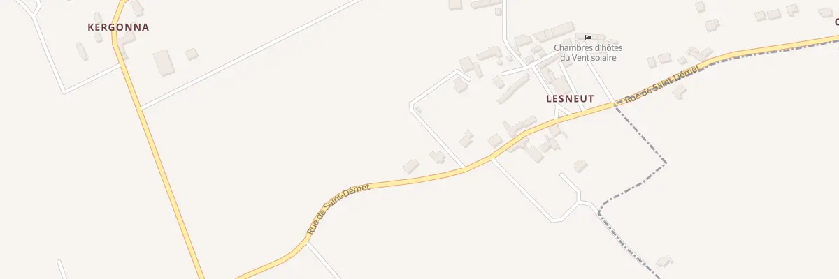 Plan du 76 Lesneut à Plozévet