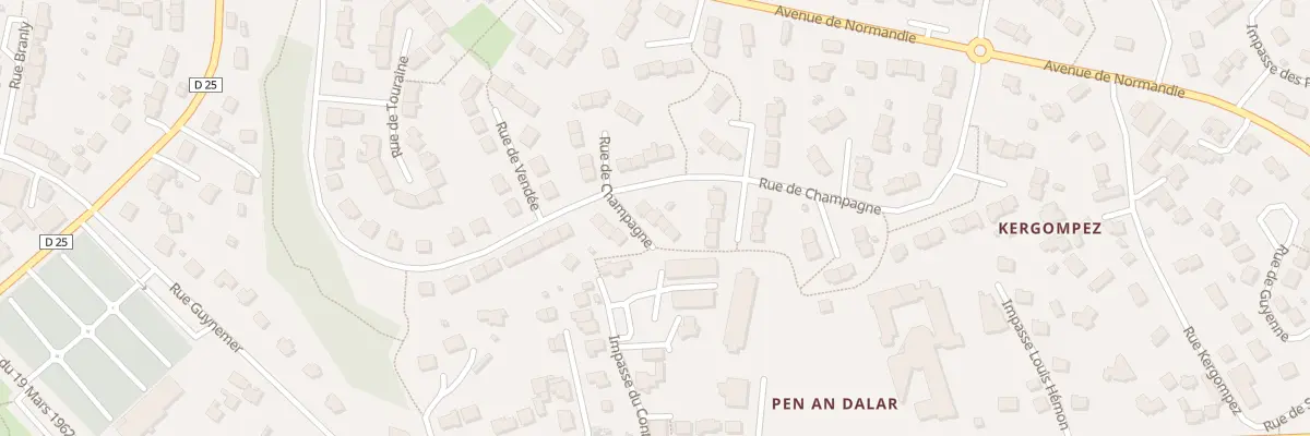 Plan du 56 Rue de Champagne à Guipavas