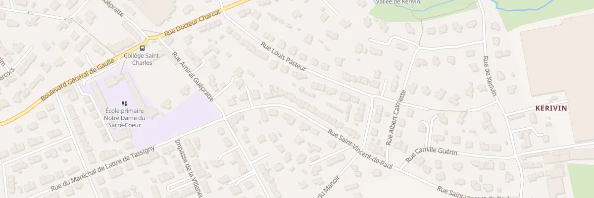 Plan du 26 Rue Saint Vincent de Paul à Guipavas