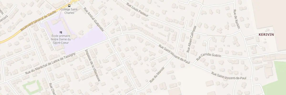 Plan du 15 Rue Saint Vincent de Paul à Guipavas