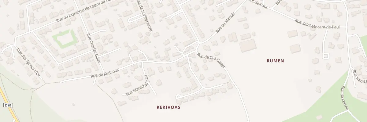 Plan du 9 Rue de Kerivoas à Guipavas