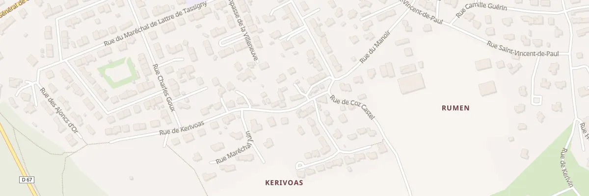 Plan du 10 Kerivoas à Guipavas