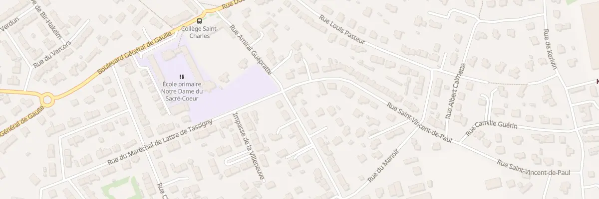 Plan du 1 Rue Saint Vincent de Paul à Guipavas