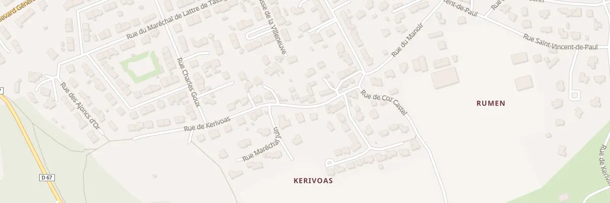Plan du 16 Rue de Kerivoas à Guipavas