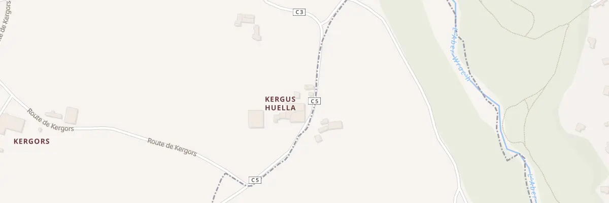 Plan de Kergus à Loc-Brévalaire