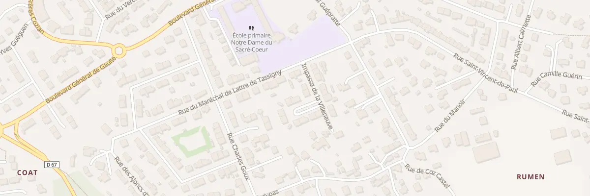 Plan du 8 Imp de la Villeneuve à Guipavas