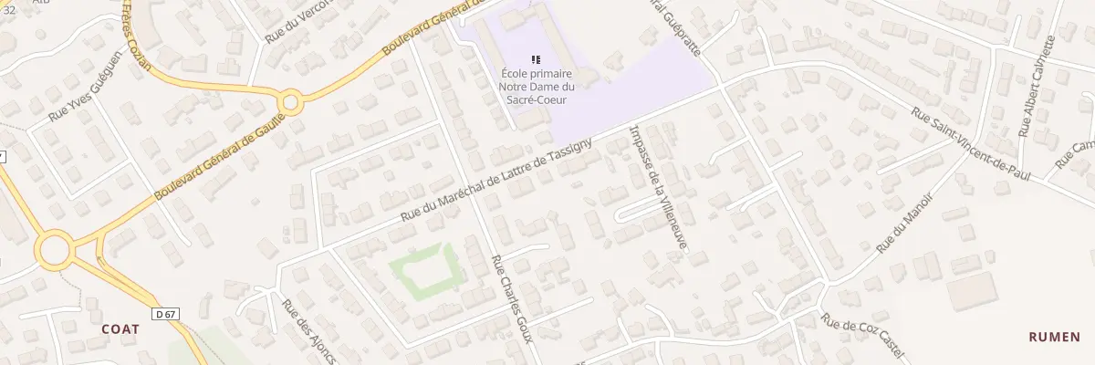 Plan du 19 Rue Mal de Lattre de Tassigny à Guipavas