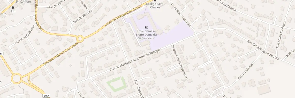 Plan du 22 Rue Mal de Lattre de Tassigny à Guipavas