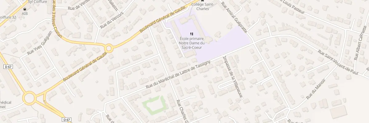 Plan du 24 Rue Mal de Lattre de Tassigny à Guipavas