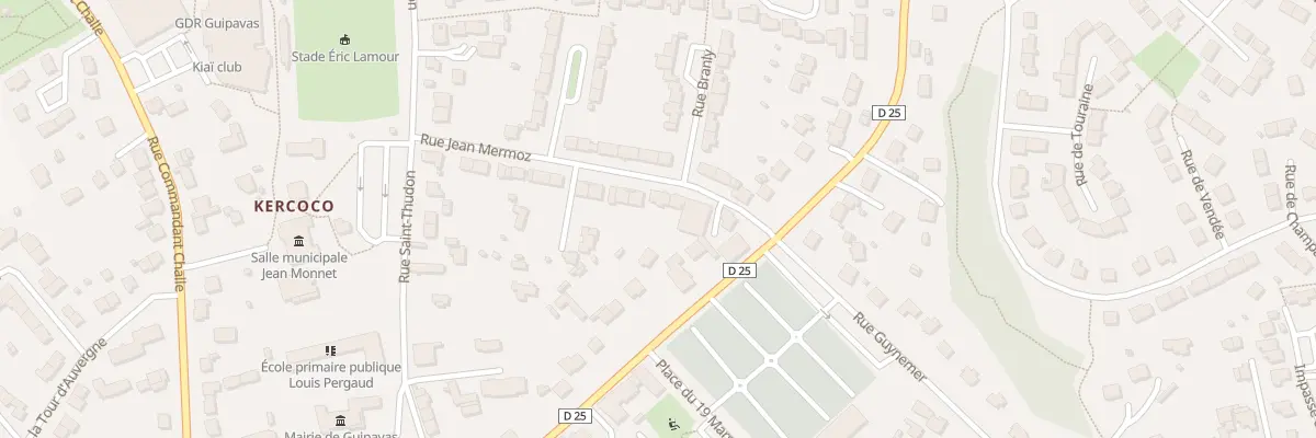 Plan du 11 Rue Mermoz à Guipavas