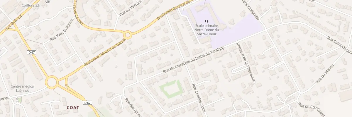 Plan du 32 Rue Mal de Lattre de Tassigny à Guipavas