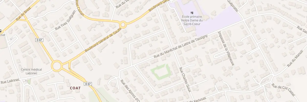 Plan du 38 Rue Mal de Lattre de Tassigny à Guipavas