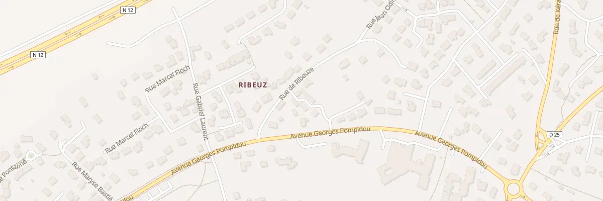 Plan du 8 Rue de Ribeuze à Guipavas