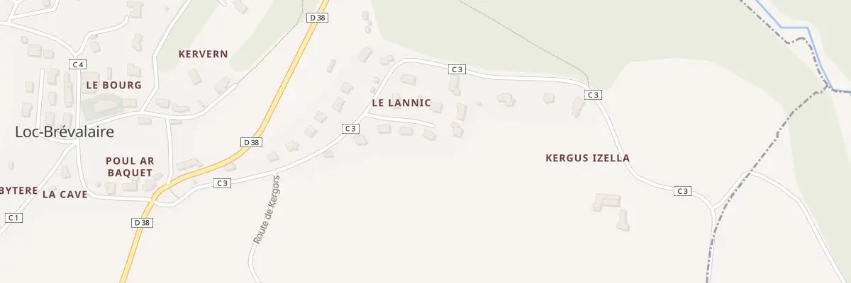 Plan du 4 Hameau du Lannic à Loc-Brévalaire