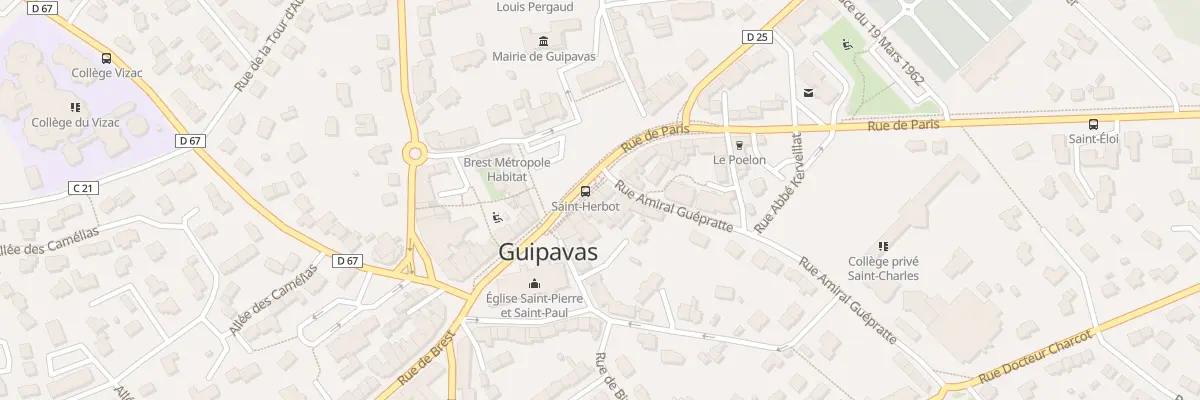 Plan du 28 Rue de Paris à Guipavas