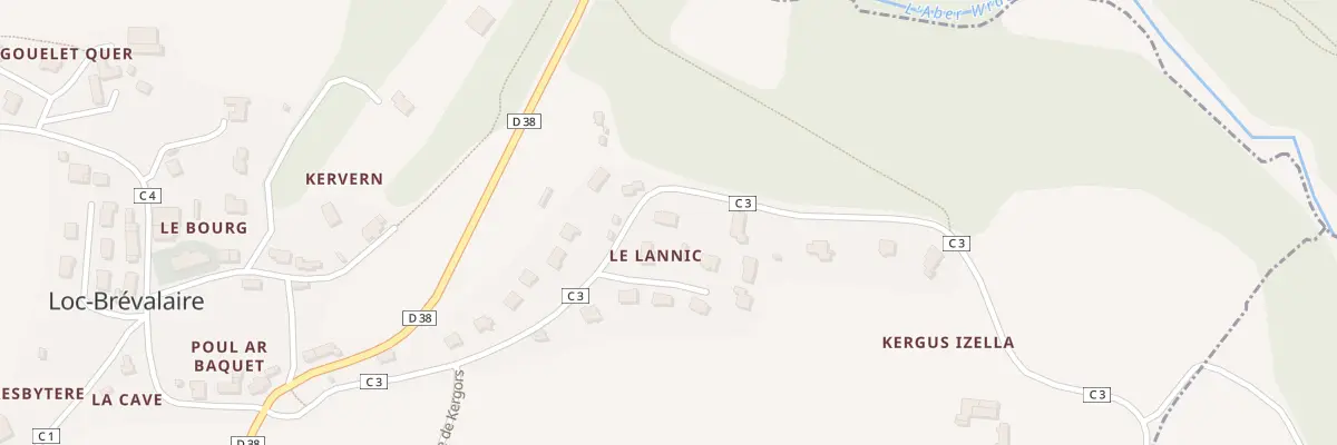 Plan du 15 Rte du Lannic à Loc-Brévalaire