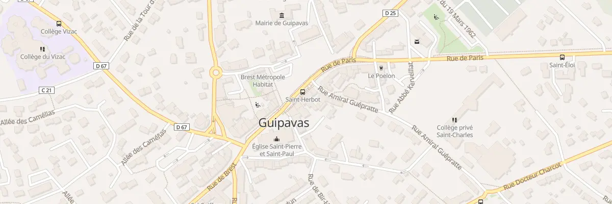 Plan du 24 Rue de Paris à Guipavas