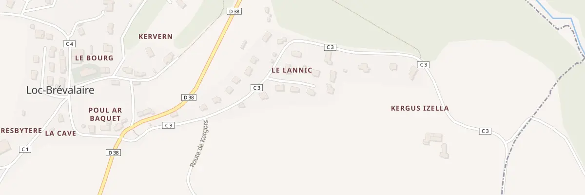 Plan du 3 Hameau du Lannic à Loc-Brévalaire