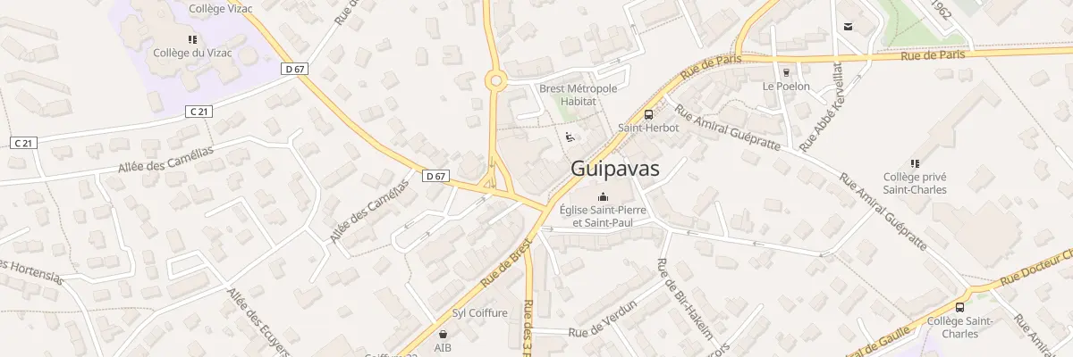 Plan du 3 Rue de Paris à Guipavas