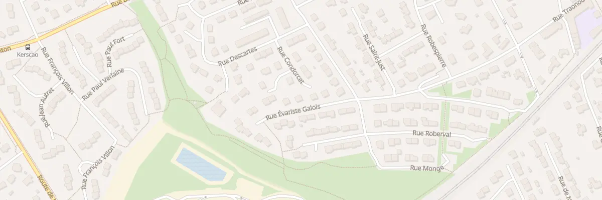 Plan du 18 Rue Evariste Galois au Relecq-Kerhuon