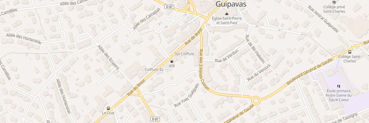 Plan du 8 Rue des Trois Freres Cozian à Guipavas