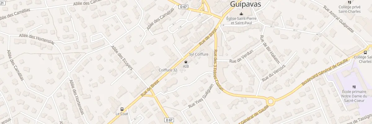 Plan du 25 Rue de Brest à Guipavas