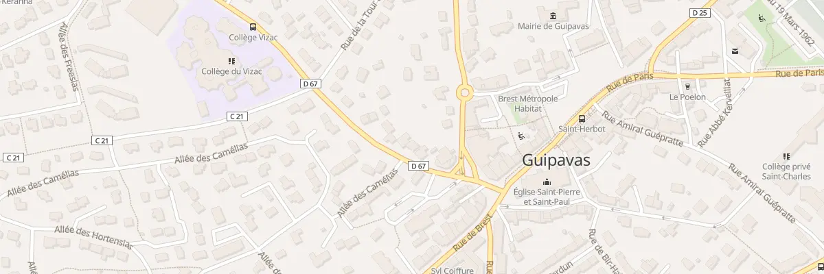 Plan du 28 Rue Anne de Bretagne à Guipavas