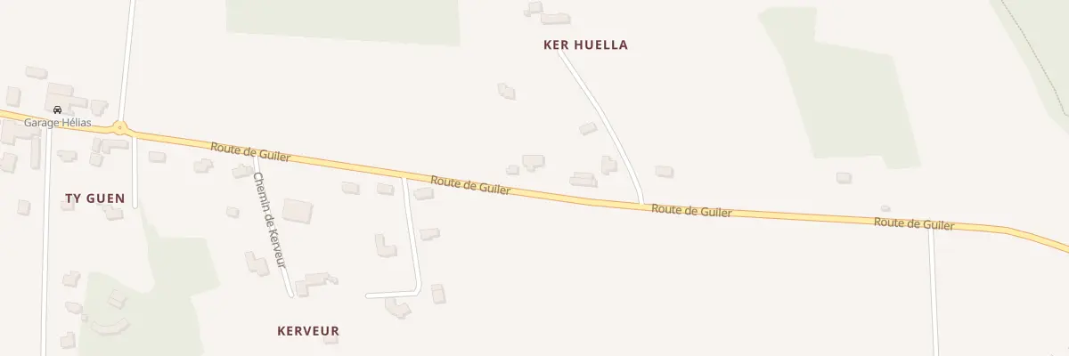 Plan du 166 Kerhuella à Mahalon
