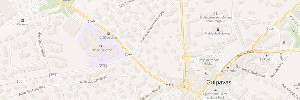 Plan du 4 Rue de la Tour d’Auvergne à Guipavas