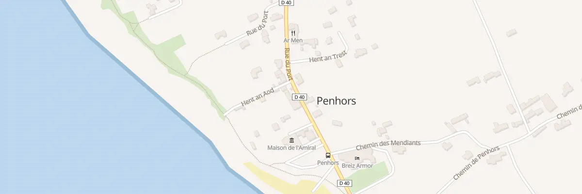 Plan du 401 Penhors à Pouldreuzic