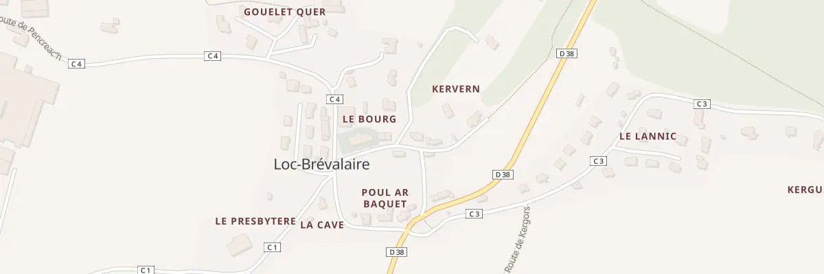 Plan du 5025 Le Bourg à Loc-Brévalaire