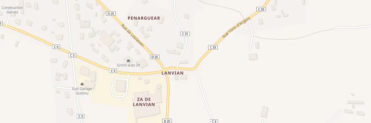 Plan du 360 Lanvian à Guissény