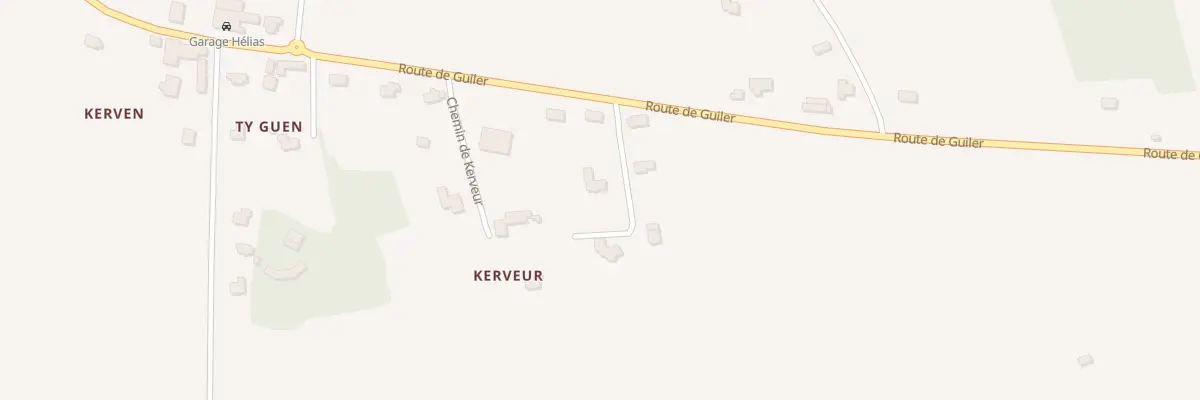 Plan du 5181F Kerveur à Mahalon