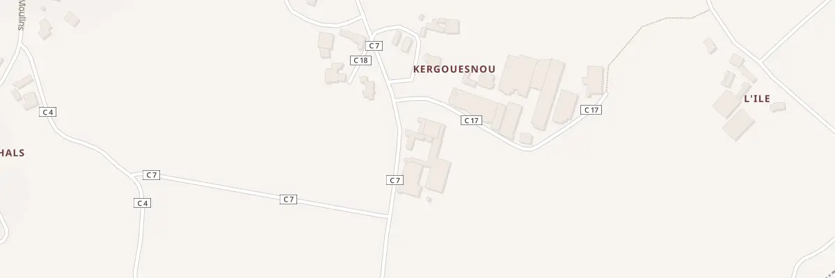 Plan du 153 Kergouesnou à Kernilis