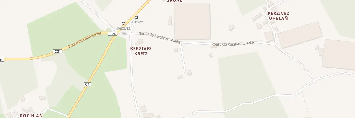 Plan du 155 Rte de Kerzivez Uhella à Plougastel-Daoulas
