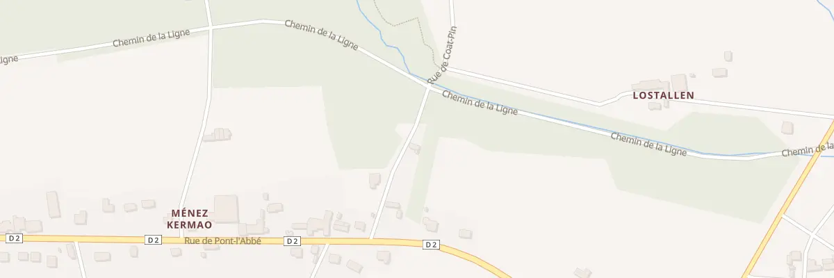 Plan du 662 Menez Kermao à Plozévet