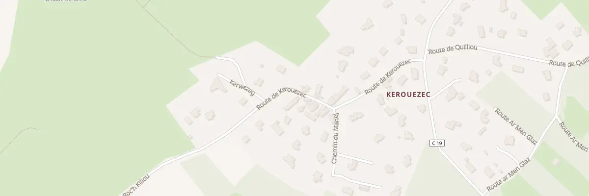 Plan du 222 Rte de Kerouezec à Plougastel-Daoulas