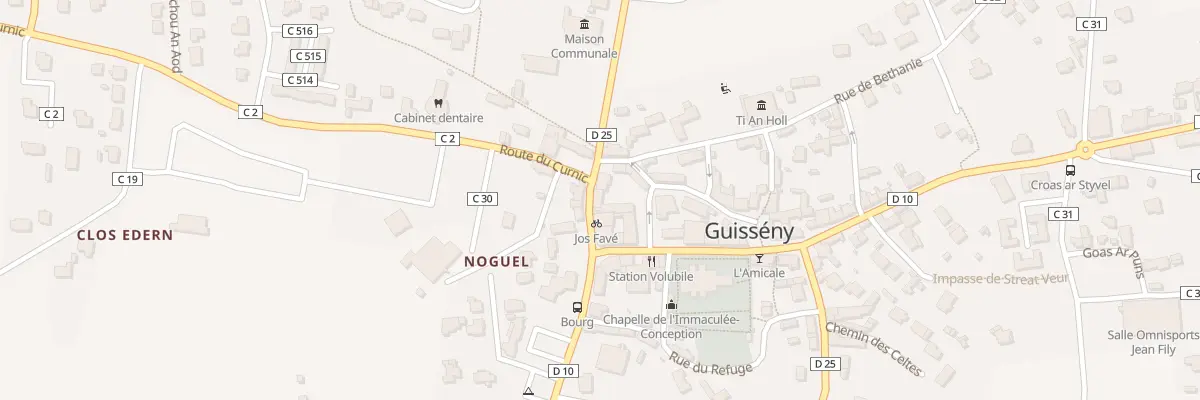 Plan du 4 Rue du Chanoine Rannou à Guissény