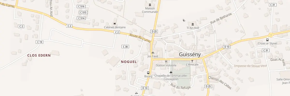 Plan du 3 Rue du Chanoine Rannou à Guissény