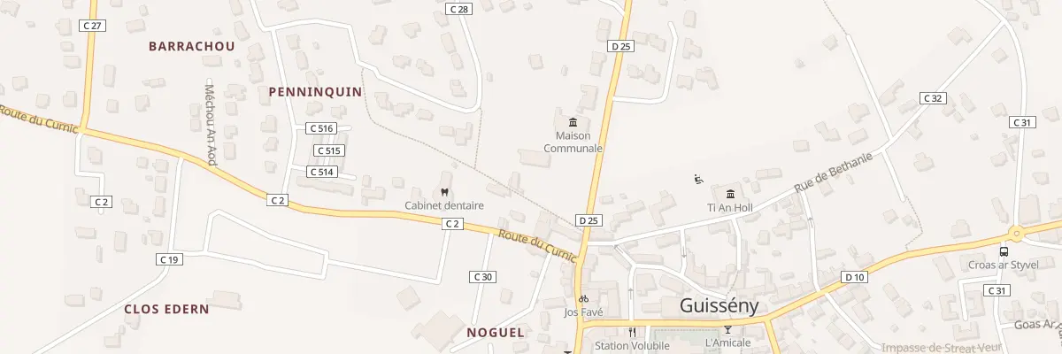 Plan du 7 Rue du Chanoine Rannou à Guissény