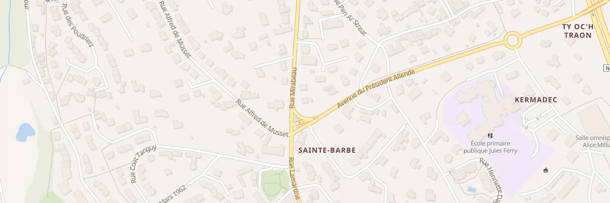 Plan du 2 Rue Mirabeau au Relecq-Kerhuon