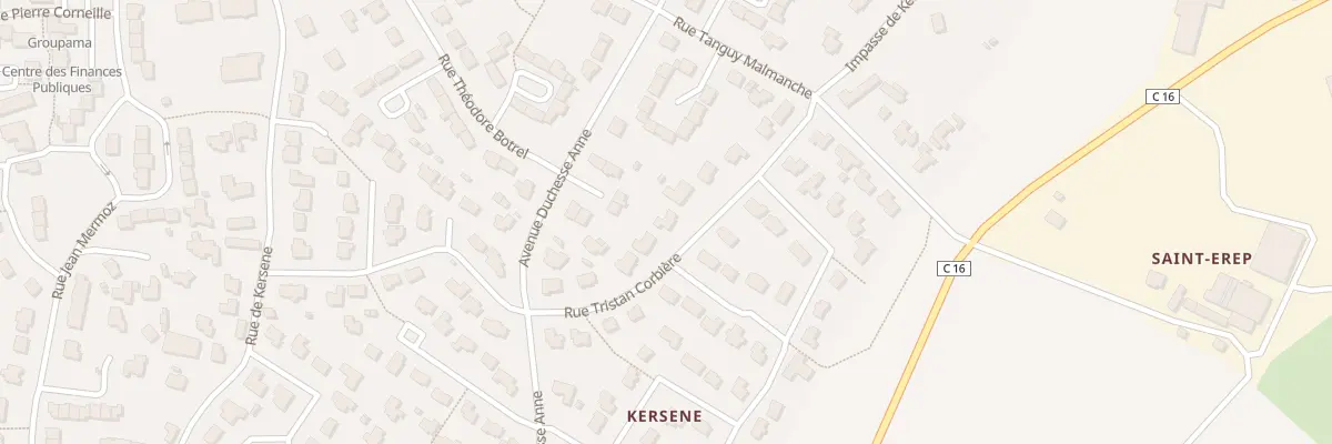 Plan du 12 Rue Tristan Corbière à Plabennec