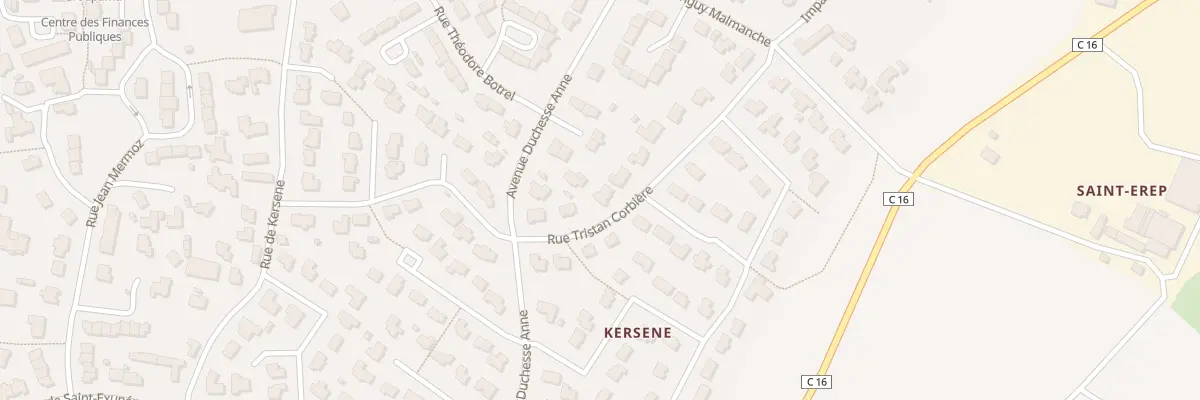 Plan du 8 Rue Tristan Corbière à Plabennec