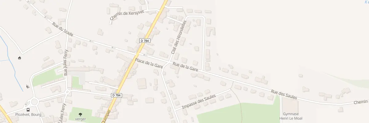 Plan du 1 Rue de la Gare à Plozévet