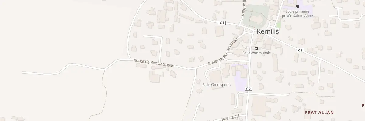 Plan du 13 Rte de Pen ar Guear à Kernilis