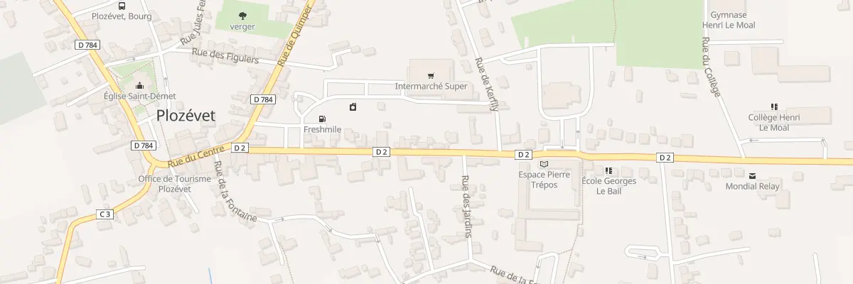 Plan du 23 Av Georges le Bail à Plozévet