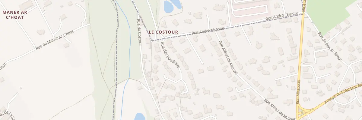 Plan du 9 Rue des Poudriers au Relecq-Kerhuon